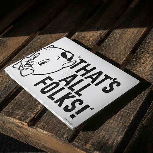 Looney Tunes Porky Thats All Folks Grid Surface Laptop 2 Skin